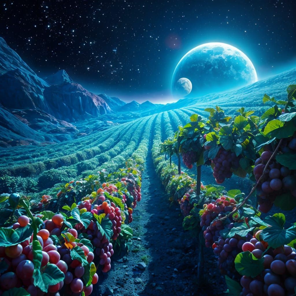 Vineyard in Space: A Cosmic Harvest