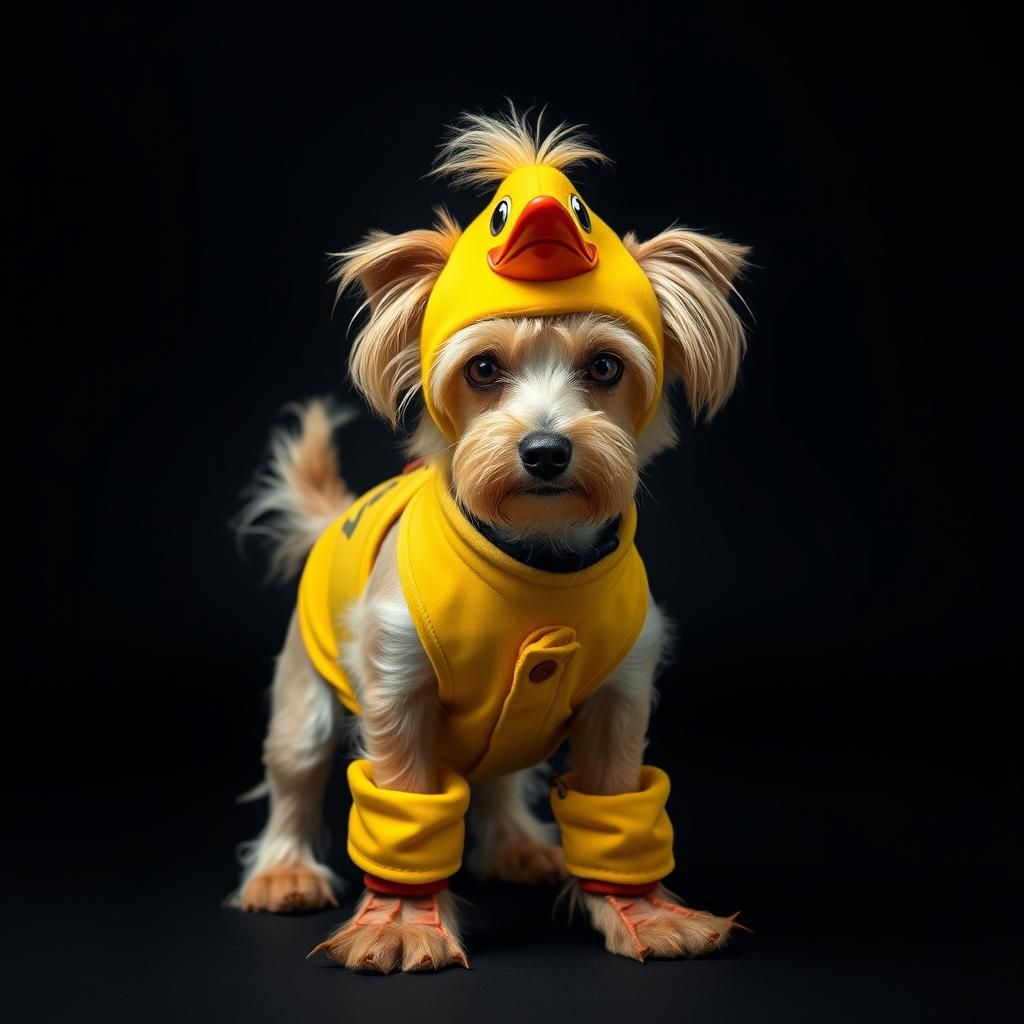 Marvin in his Rubber Ducky Costume