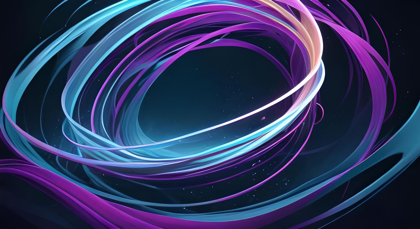 abstract lines wavy curve zigzag 3d effect orchid flower dark background