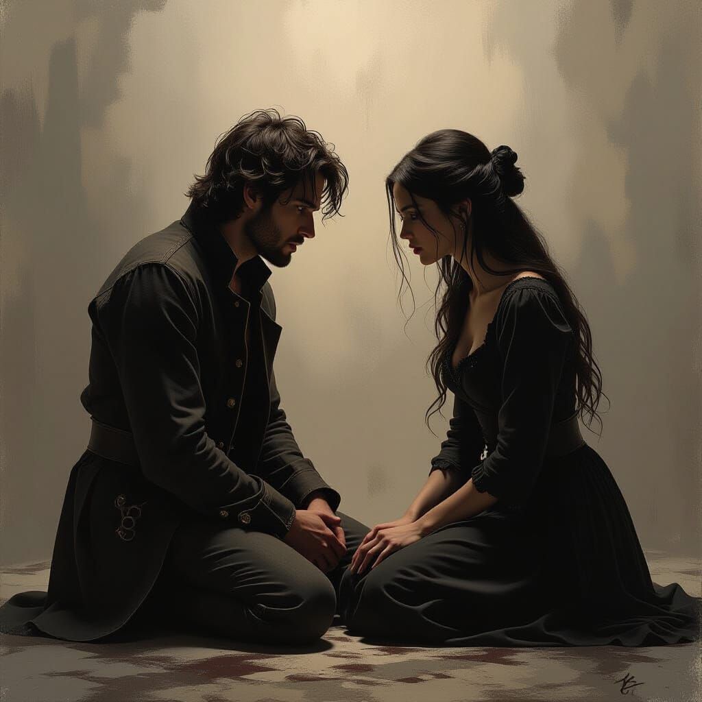 Obsessive Devotion: A Baroque-Style Scene