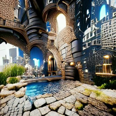 Fantasy City Rendered in Unreal Engine