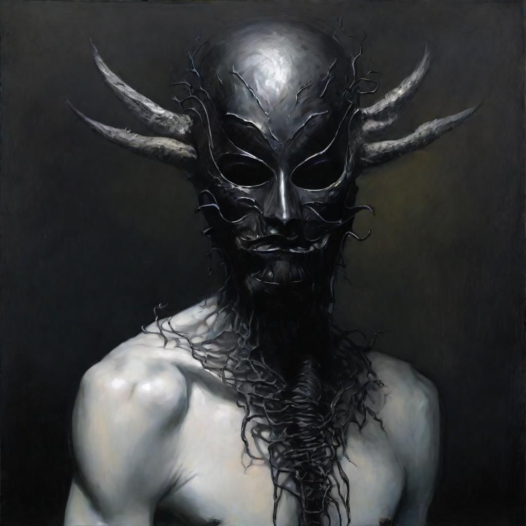 Scary Monster with Long Claws in Horror Style