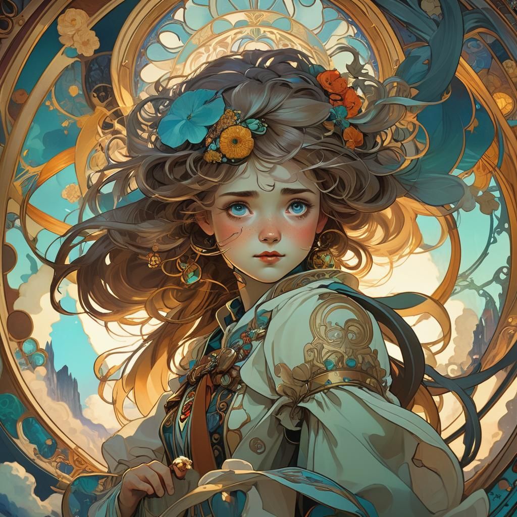 Whimsical Characters in Detailed Digital Painting
