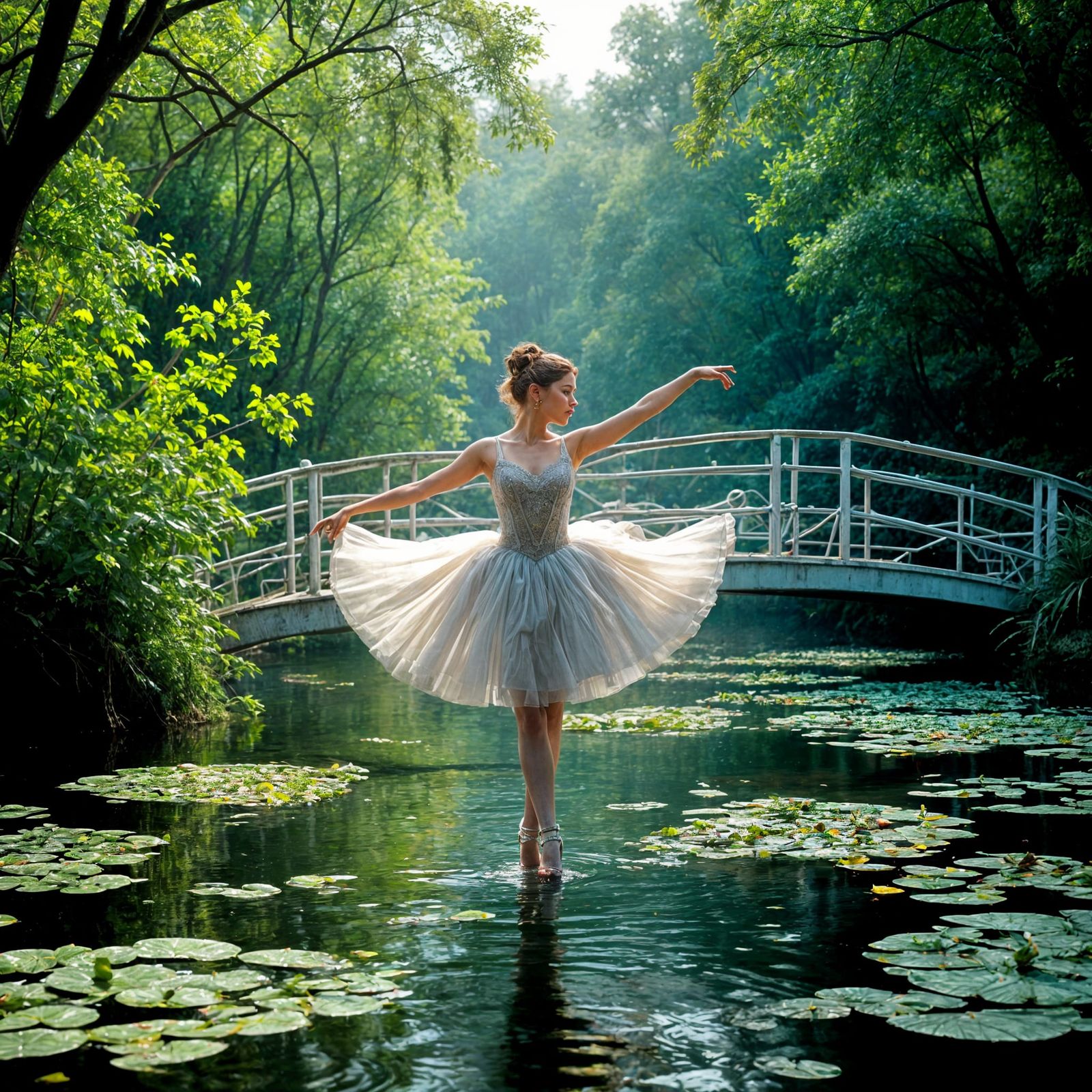 Breathtaking Blonde Beauty Smiles with Blue Eyes and Lusciou...