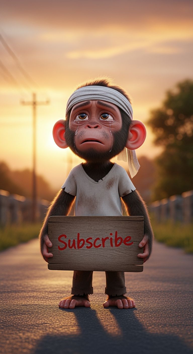 Emotional Monkey Asks to Subscribe, Pixar-Disney Style