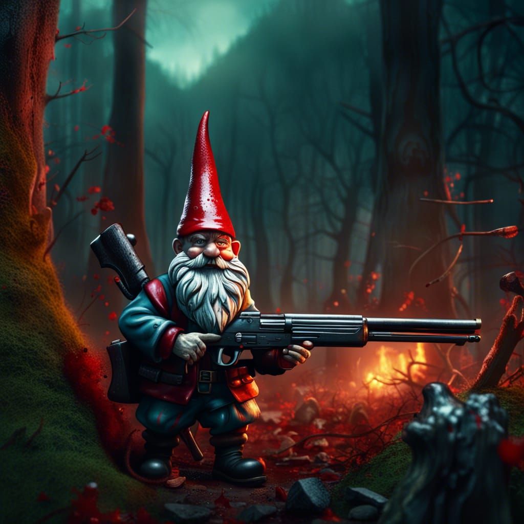 Evil Gnome Hunt in Dark Forest