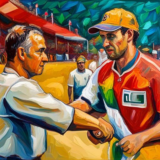 Ricky LaFleur and Novak Djokovic Shake Hands