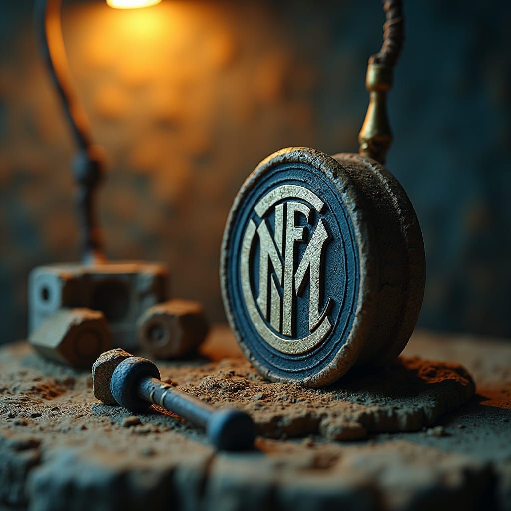 Inter Crest and Pink Floyd Hammers Diorama