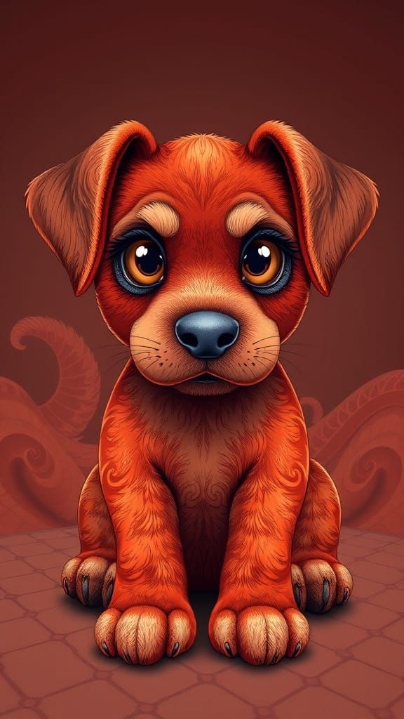 Vibrant Red Boerboel Puppy Brings Whimsy to Life