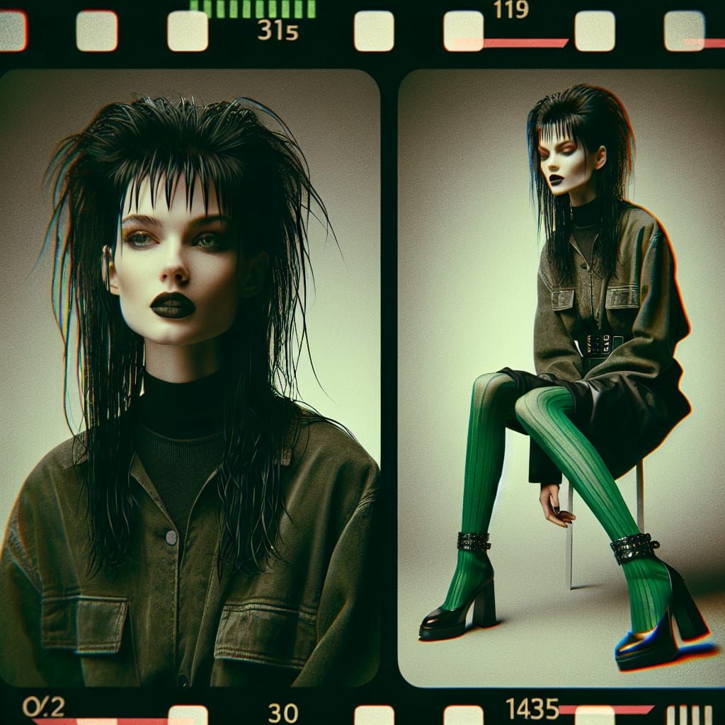 Sad Woman in Green Nylons: A Cinematic Film Still