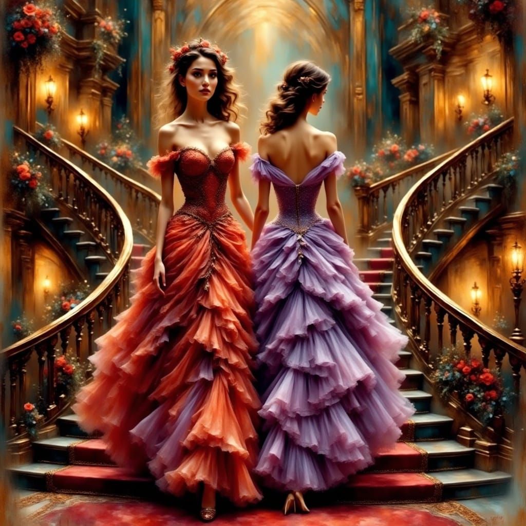 Ethereal Ballerina Enters Enchanted Alpine Ballroom