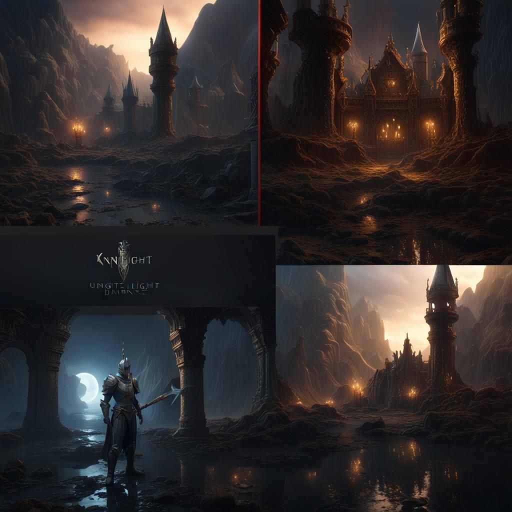 Knight in the Darkness: Detailed Matte Painting