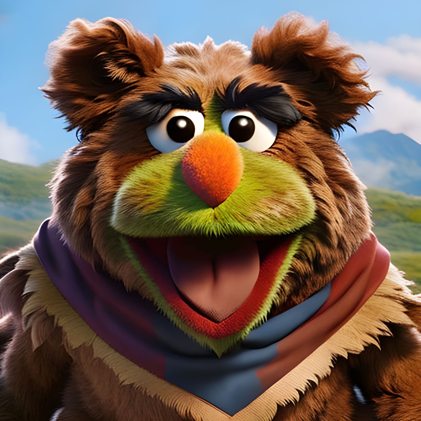 Inigo Montoya as Fozzie Bear: Digital Art