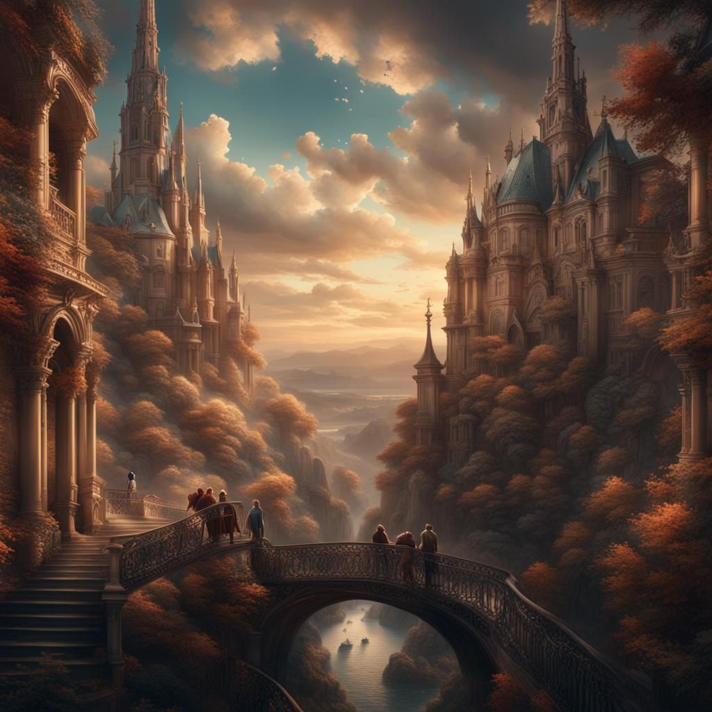 Friends Expressing Gratitude: Epic Digital Matte Painting