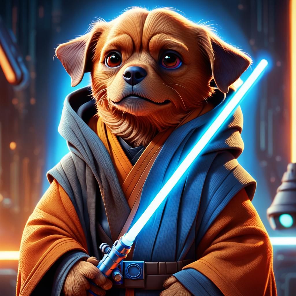 Star Wars Dug as Jedi: Pixar Concept Art