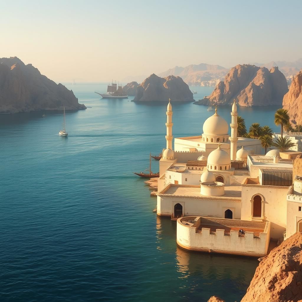 Arabian City in Yemen: A Vibrant Coastal View