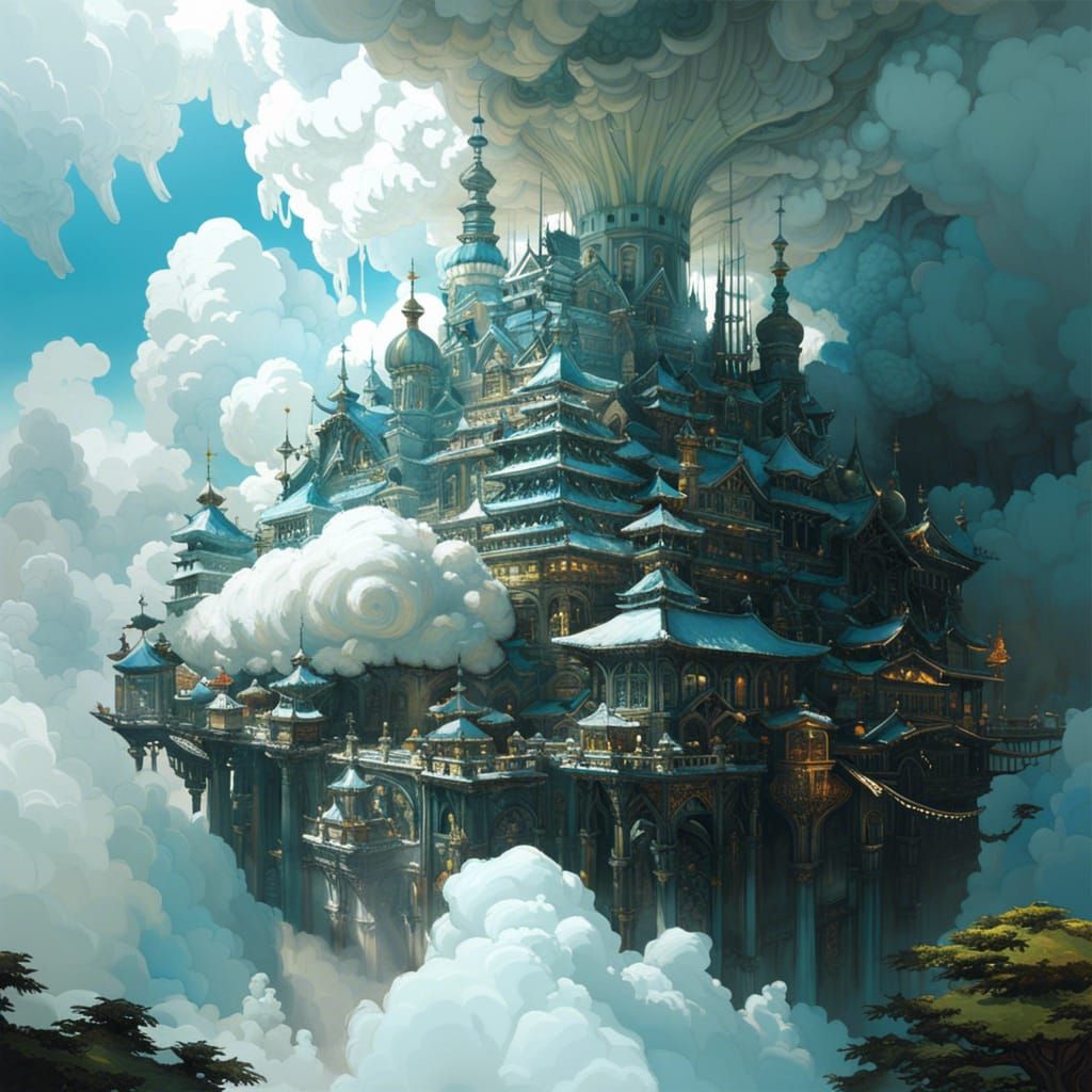 Floating Cloud Kingdom Fantasy Masterpiece