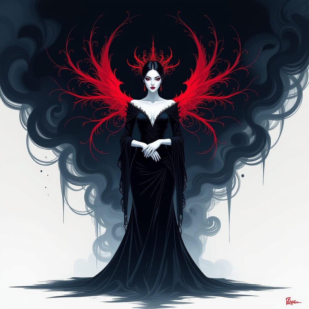 Figure Shrouded in Pride with Gothic Nuances