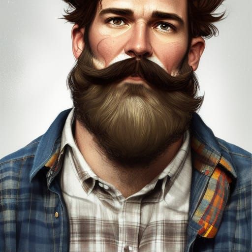 Lumberjack Portrait in Hyperdetailed Concept Art Style
