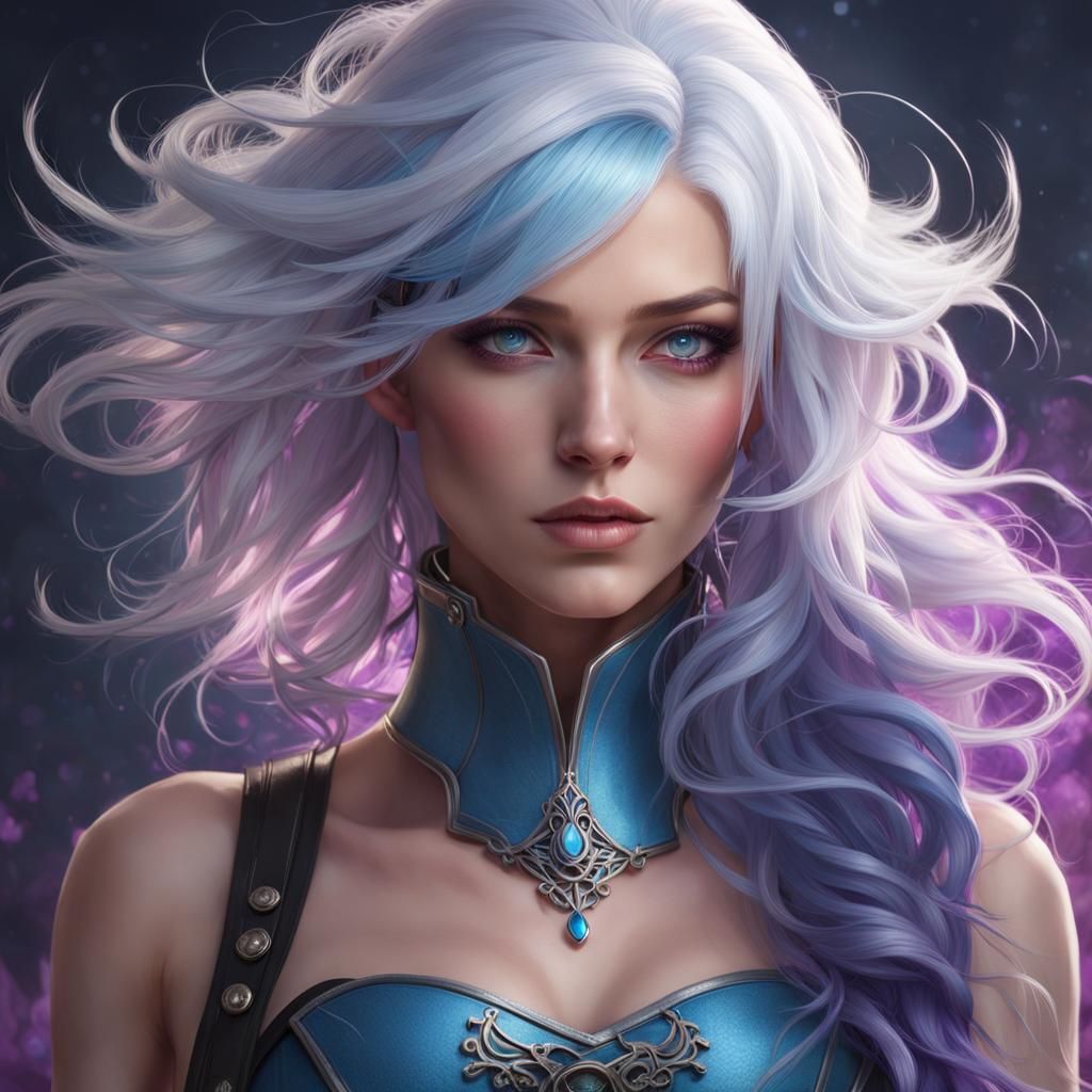 Air Genasi Portrait in Hyperdetailed Digital Art