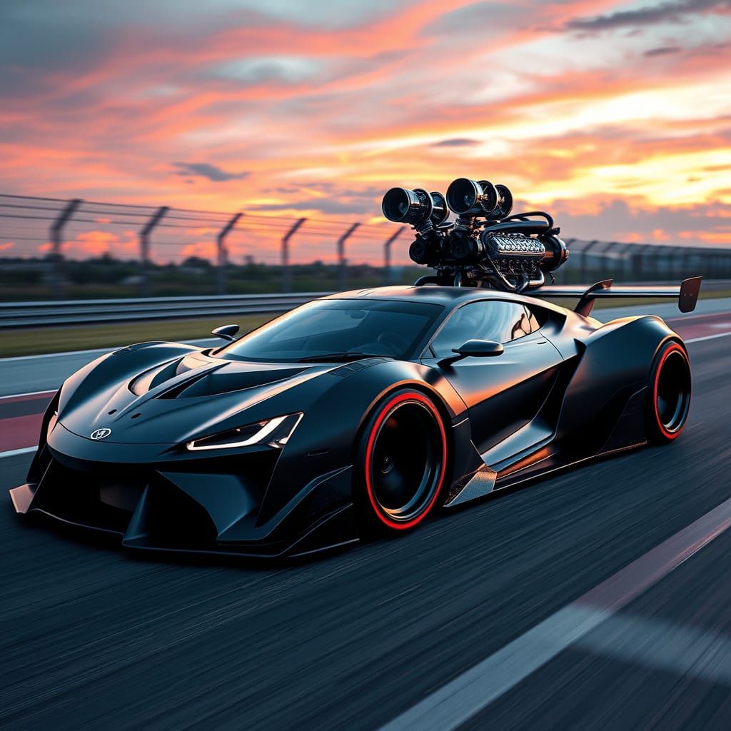 Futuristic Hypercar Concept with Wide-Body Kit