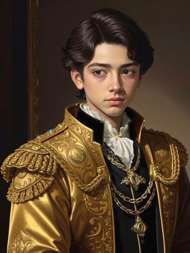 Youthful Prince Struggles to Appear Regal in Comical Portrai...