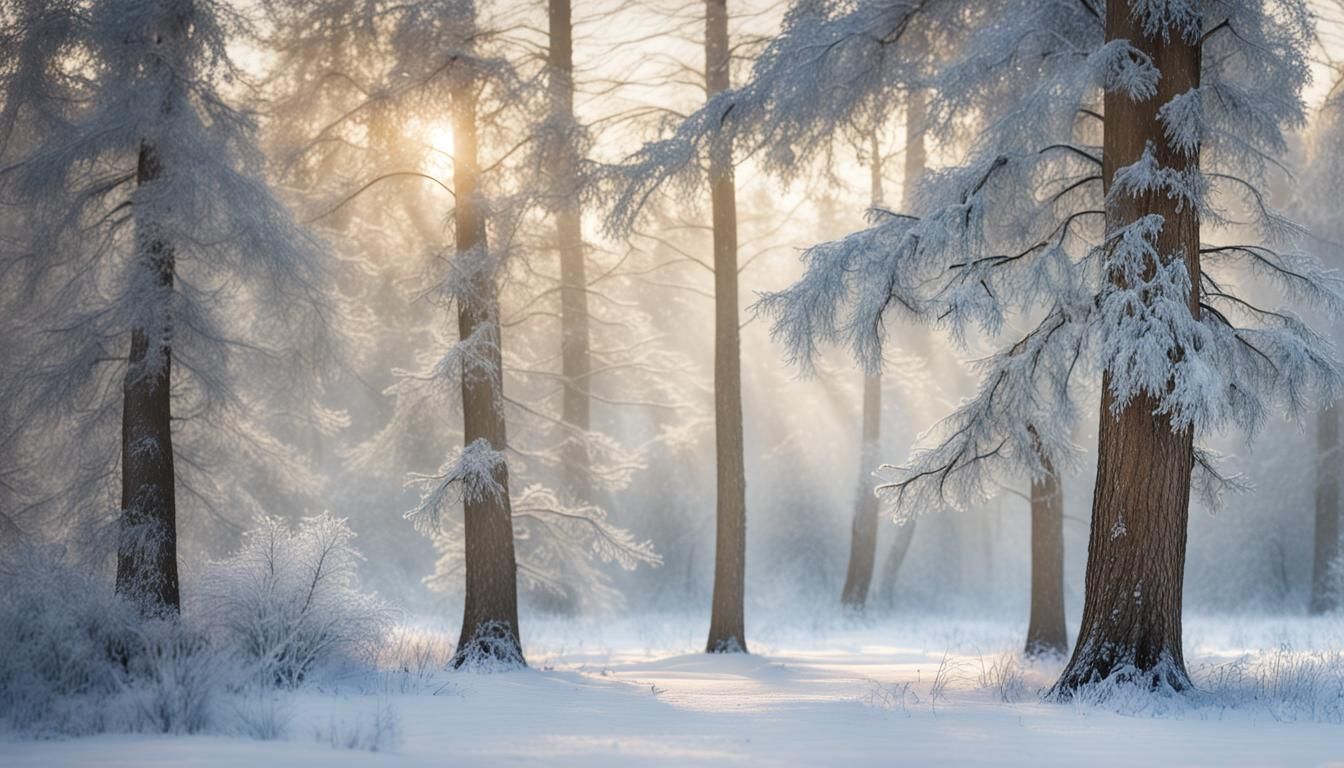 ❄Serene woodland in December❄