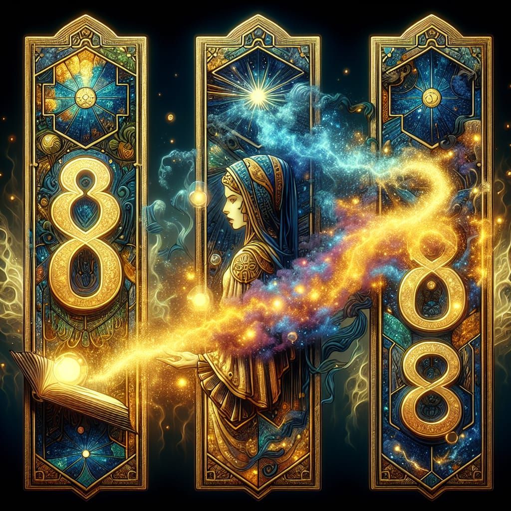 depited the Nr. "888" in bold golden Letters in a Three part...