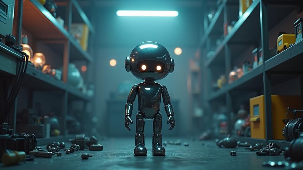 Robotic Lexi Doll in Futuristic Lab, Hyper-Realistic Lightin...