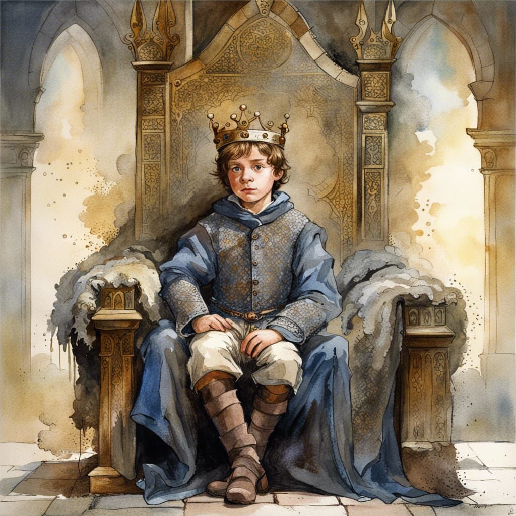 Medieval Prince Pretending to Be King: Portrait