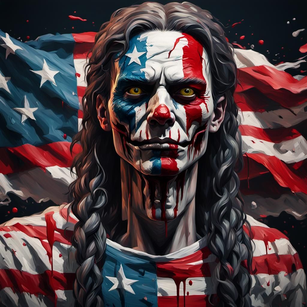 Disturbing Gothic Cannibal in Impressionist Style