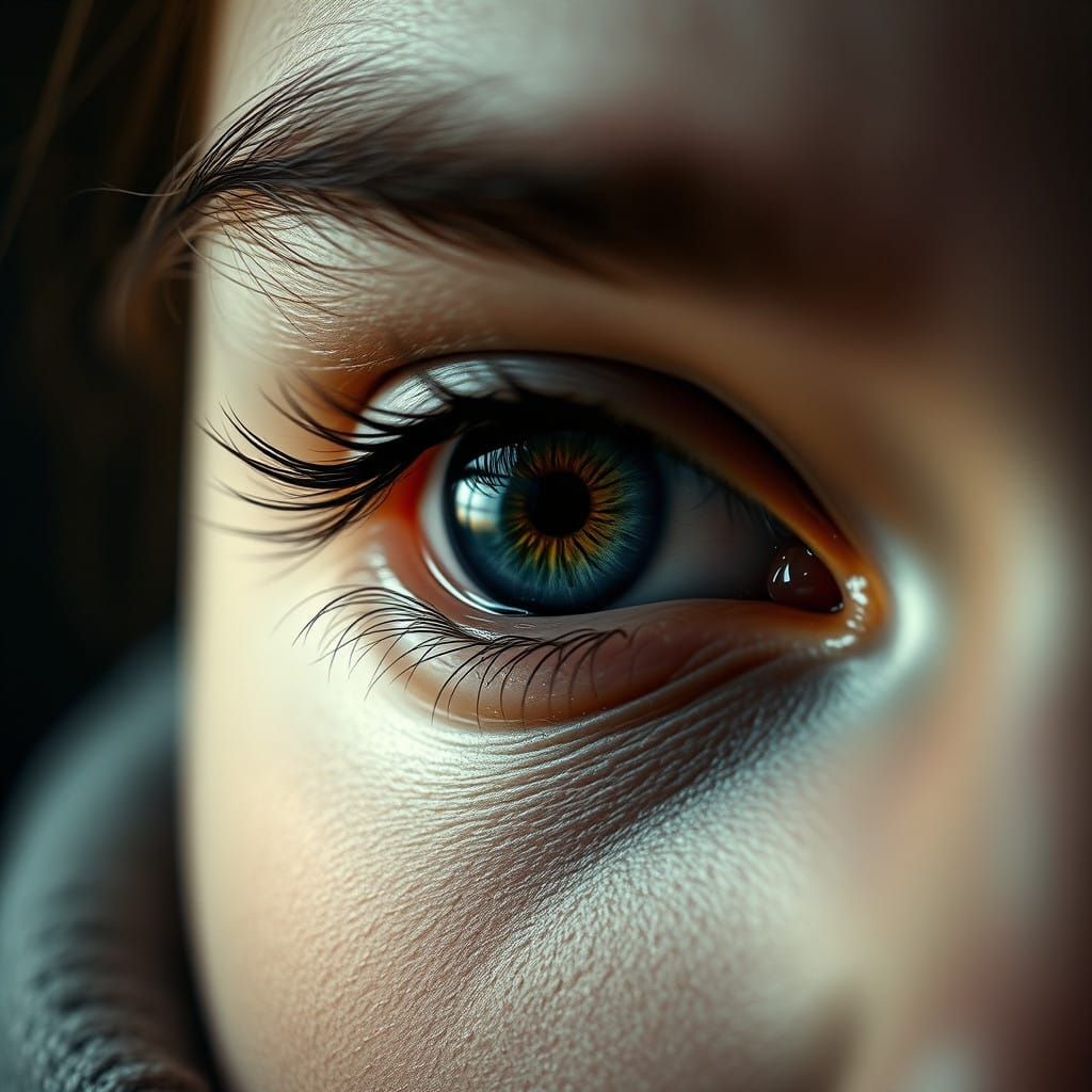Vulnerable Eye Revealed in Hyperrealistic Detail