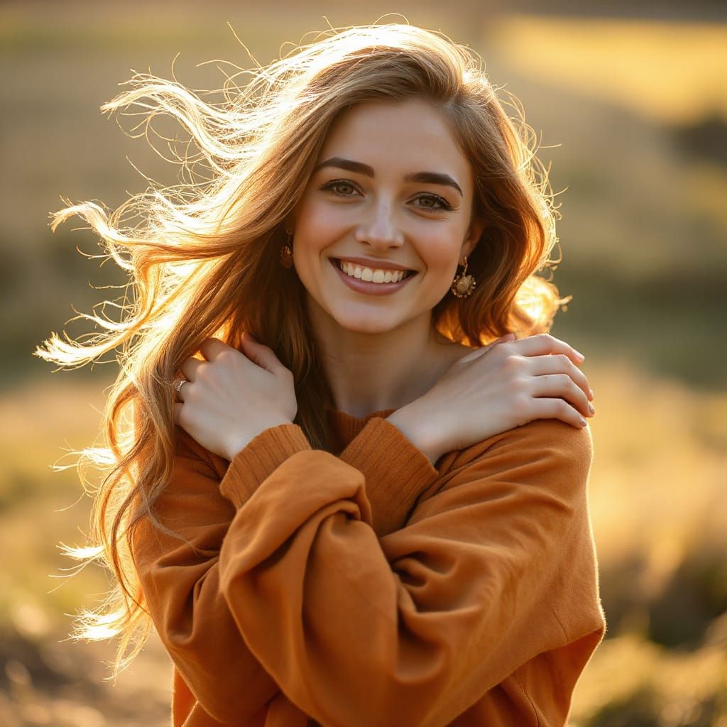 Golden Hour Portrait of a Woman's Self-Love