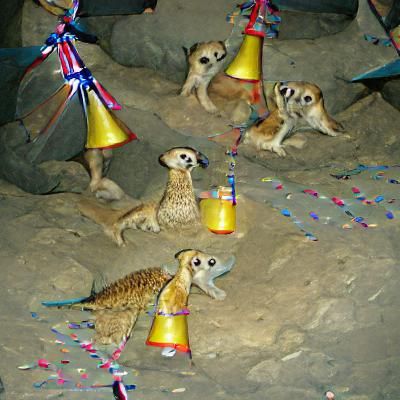 Meerkats Throwing a Party