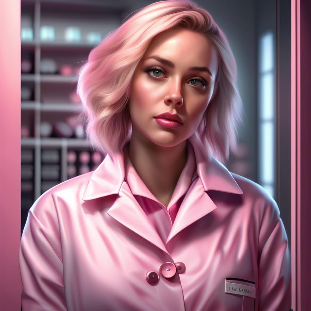 Female Scientist Portrait in Laboratory, Modern Style