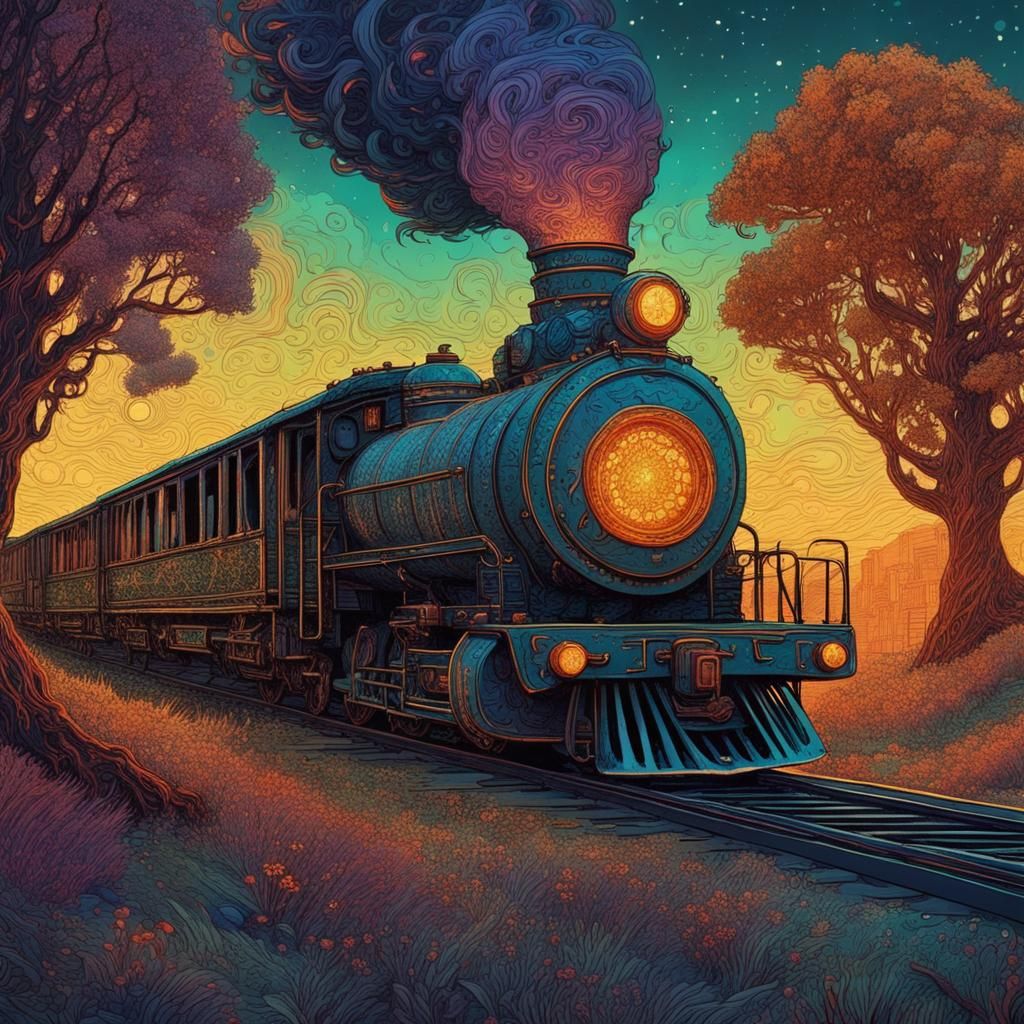 Fantastical Landscape Painting in Detailed Matte Style