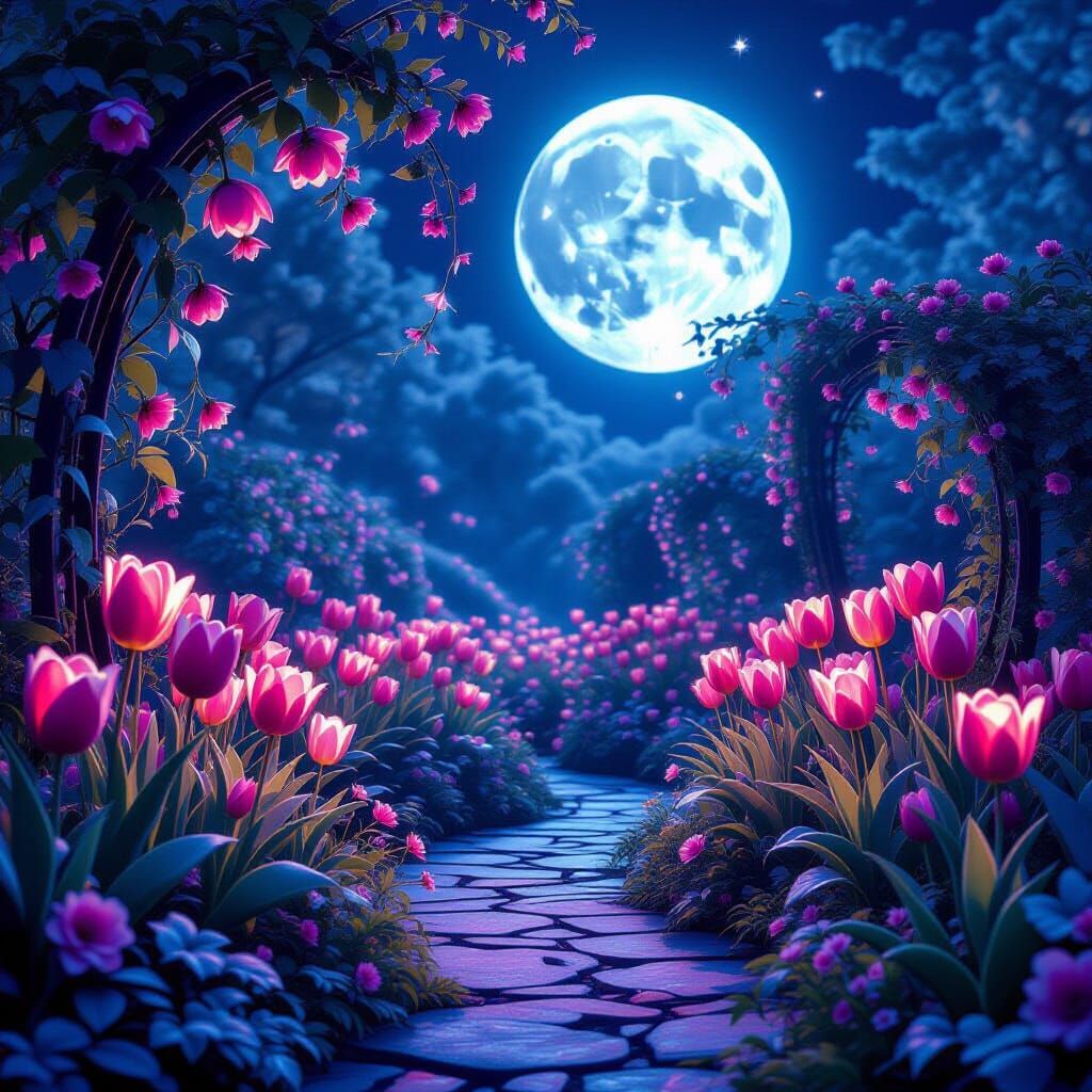 moon garden 🌝🌷 electroluminescent