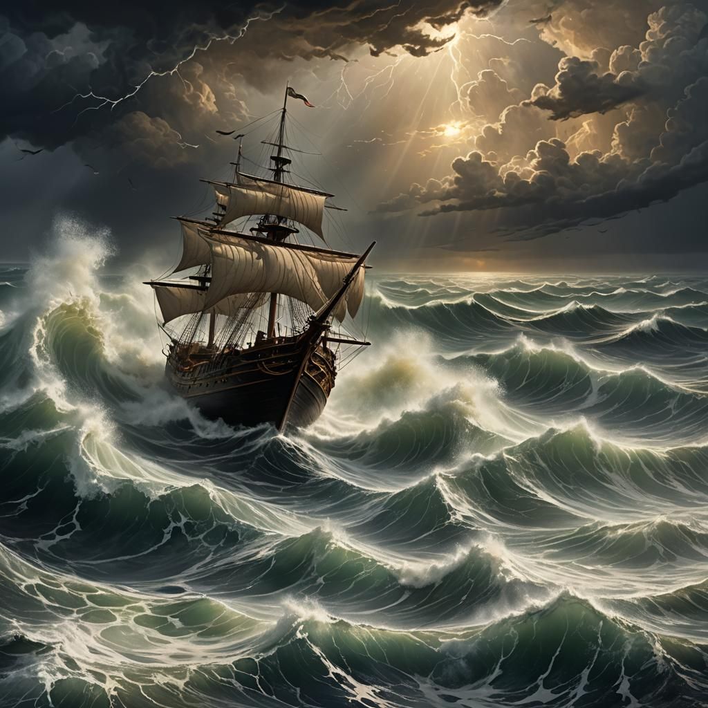 Jesus Calms the Storm: A Matte Painting
