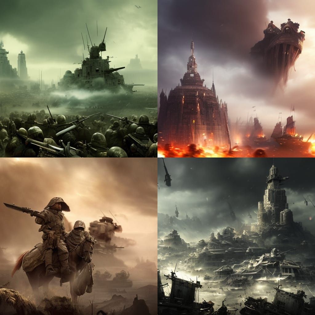 Epic Cinematic War Scene: Digital Matte Painting
