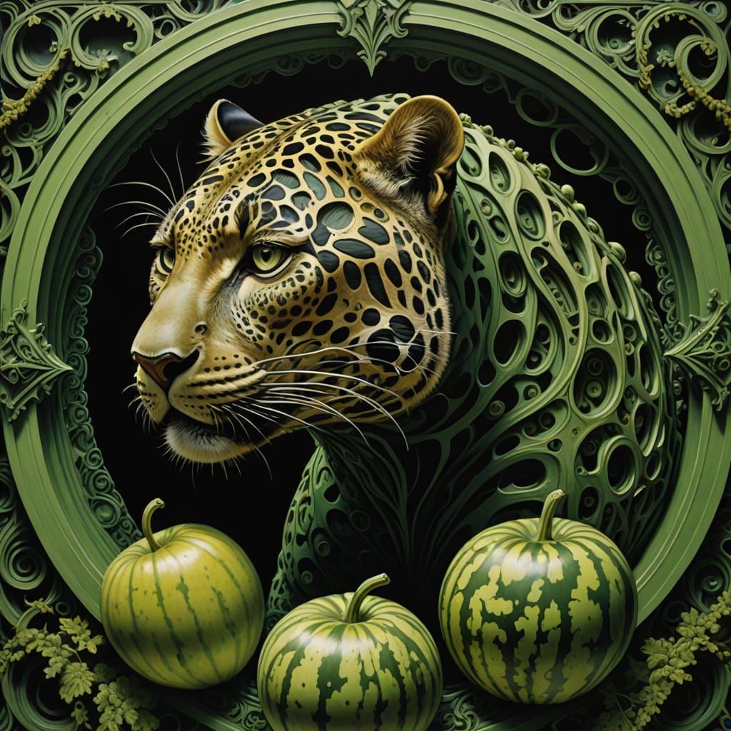 Surrealist Leopard Watermelon Hybrid Melts into Paradoxical ...