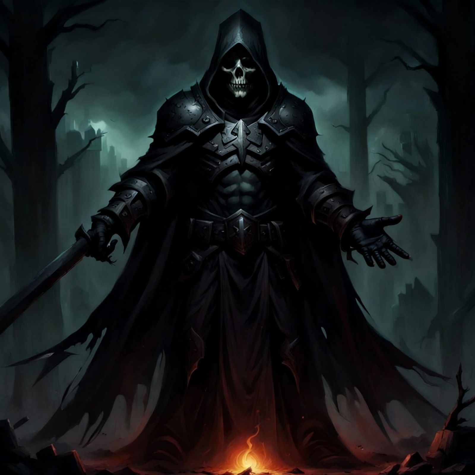 AI-Generated Grimdark Scene