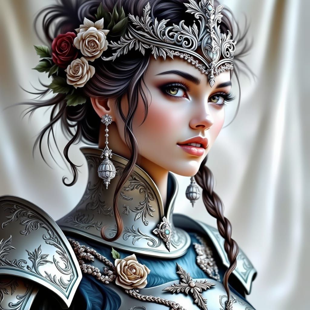 Regal Winter Empress in Elegant Armor