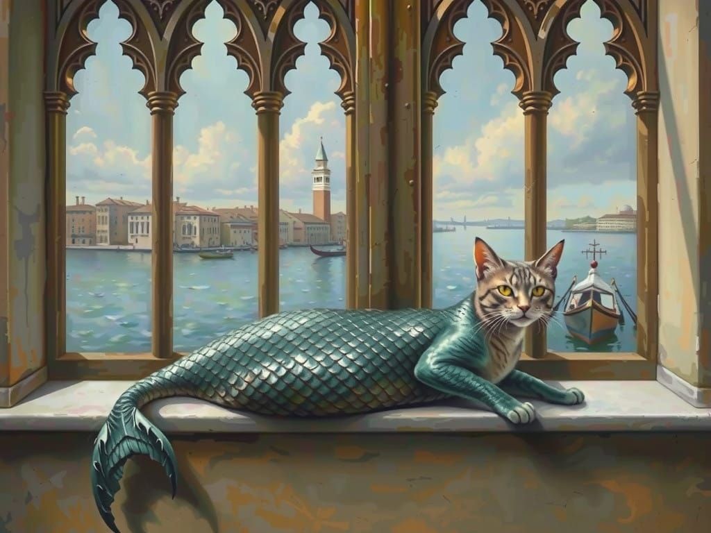 Mermaid-Cat Scaled Hybrid