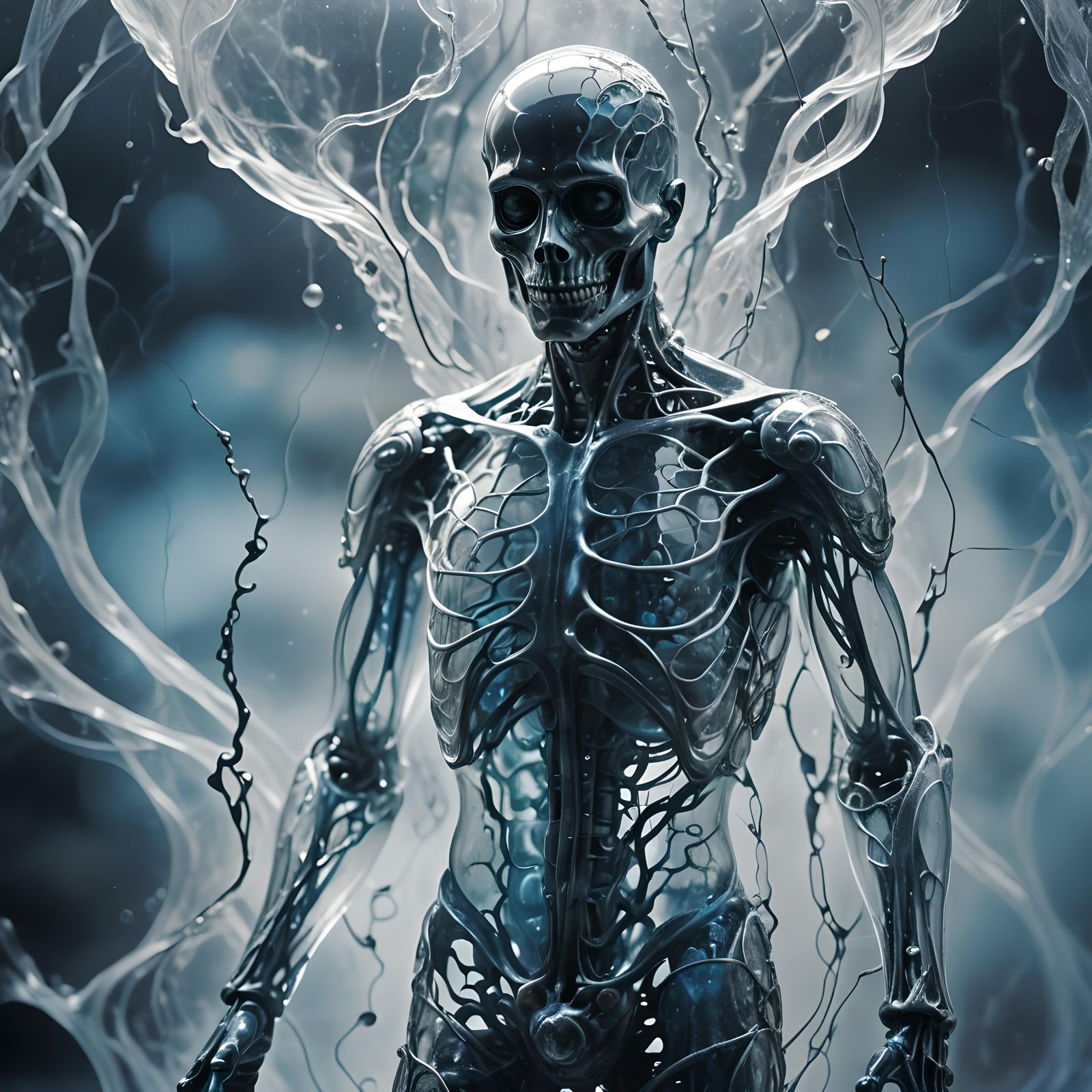 Ethereal Transparent Glass Sculpture