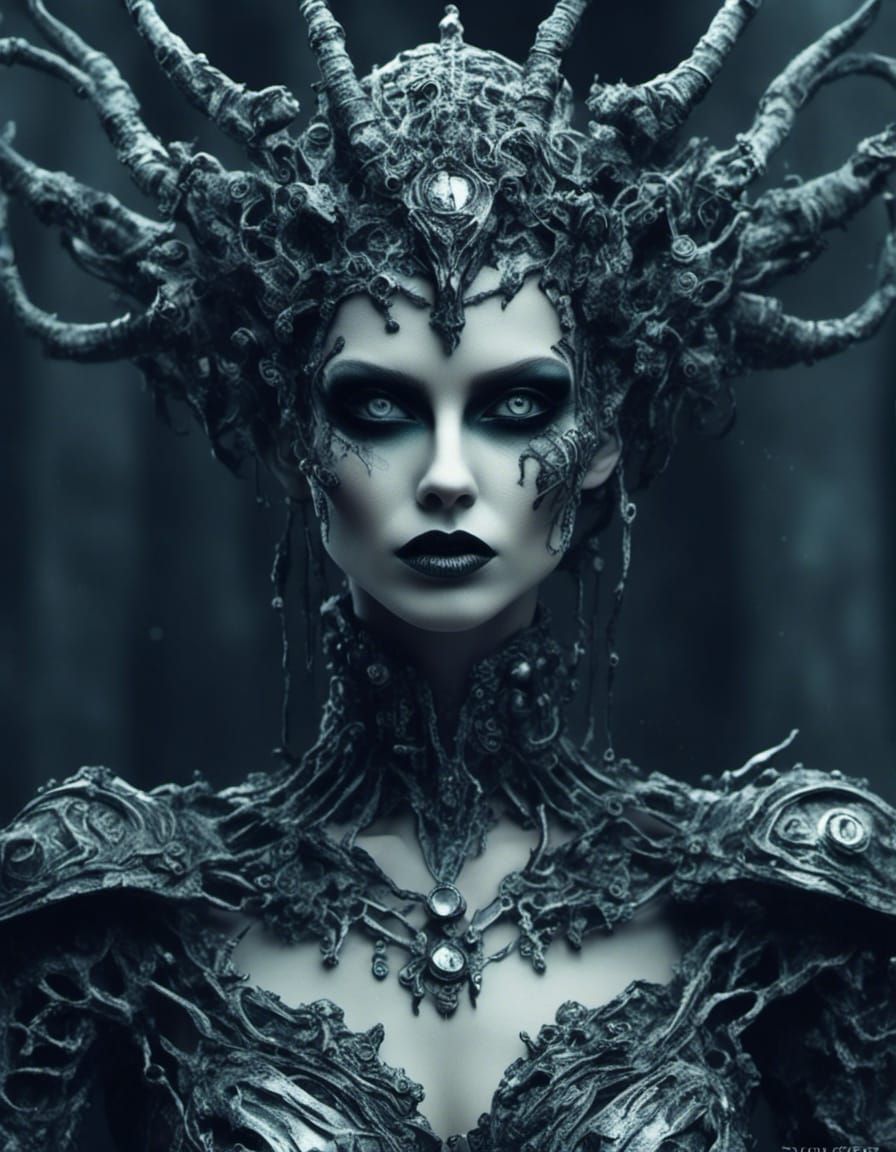 Futuristic Woman with Technological Integration