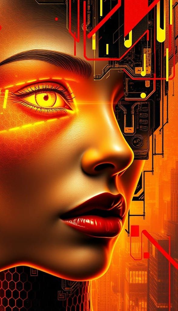 Cyberpunk Goddess Unveils Her Digital Soul