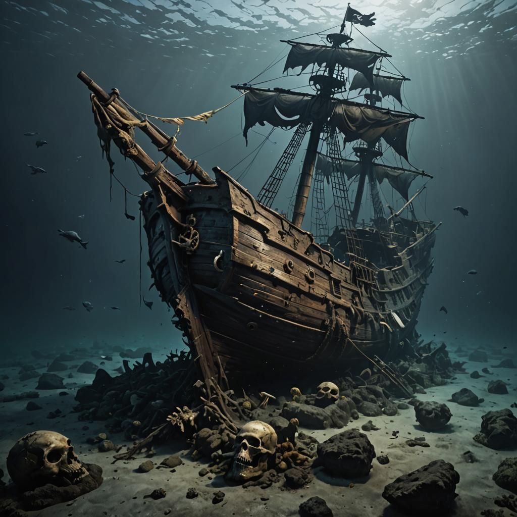 Haunting Underwater Pirate Ship Remains