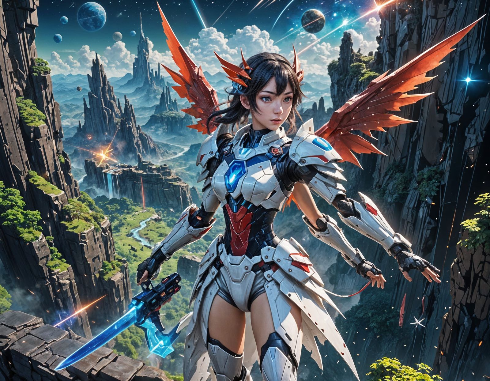 Nintendo Switch Dragon Girl in Anime Style