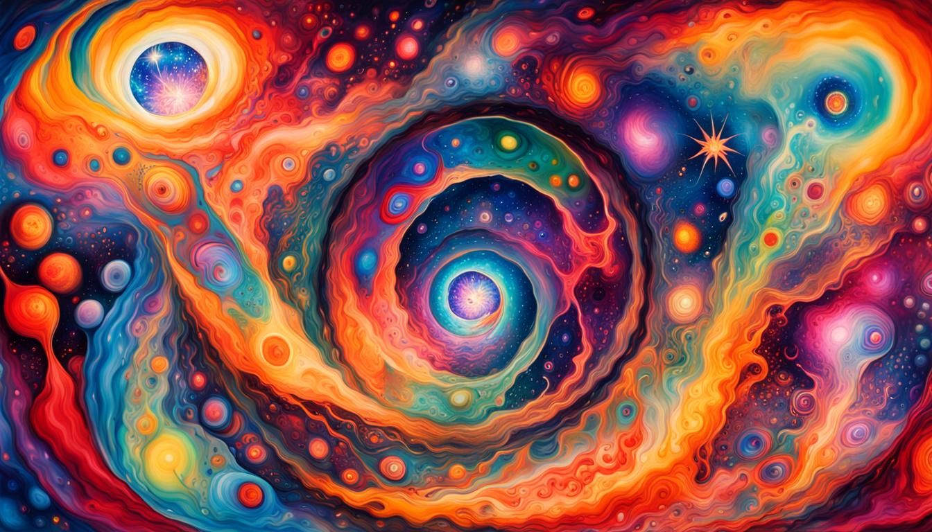 Cosmic Stars in Surreal Fauvist Expressionism