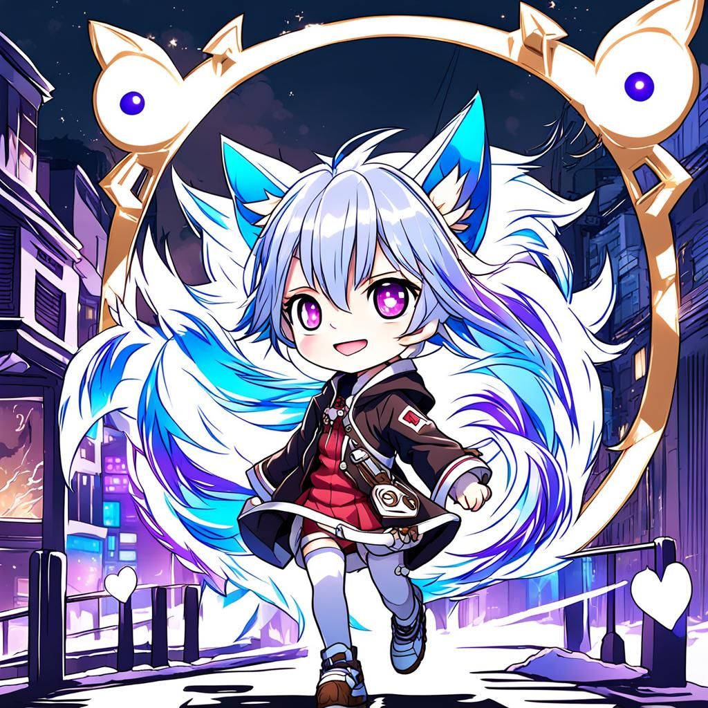 Anime Werewolf Girl Wallpaper in Anime Style